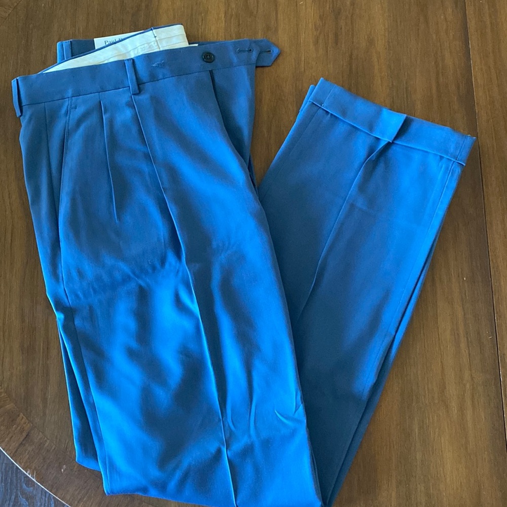 Paul Fredrick Wool Slacks - Slate Blue